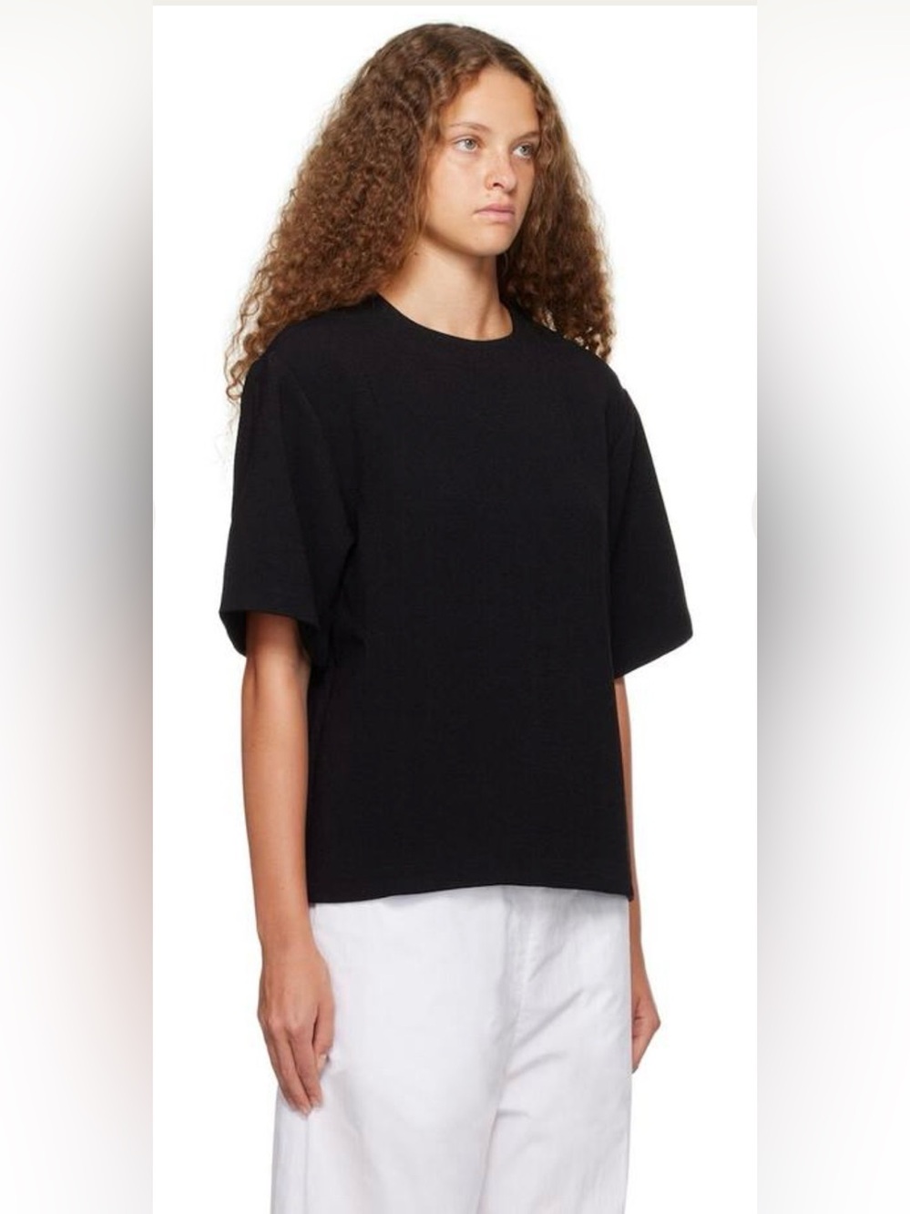 Annie Bing Maddie Black Crepe Top